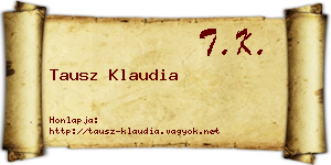 Tausz Klaudia névjegykártya